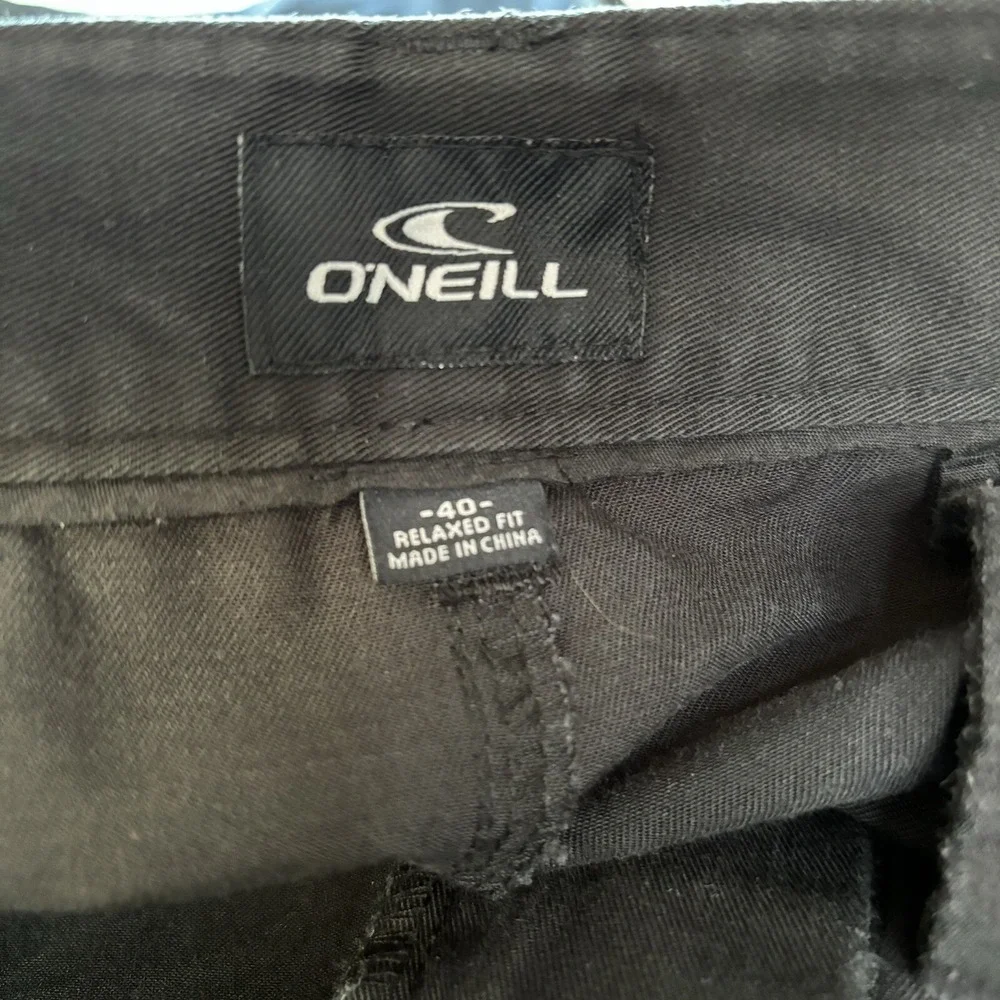 O'Neill Relax‎ Fit Mens 40 Golf Athleisure Chino Flat Front Pockets Black Shorts